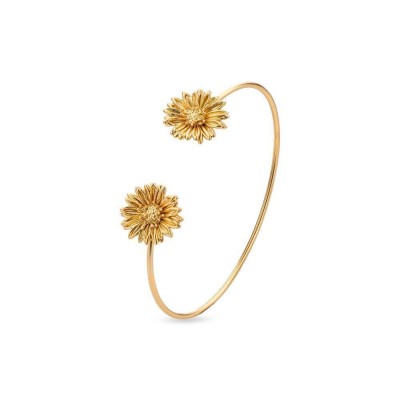 Daisy Field Daisy Bracelet  with flexible wire, 24K Gold vermeil on sterling silver  