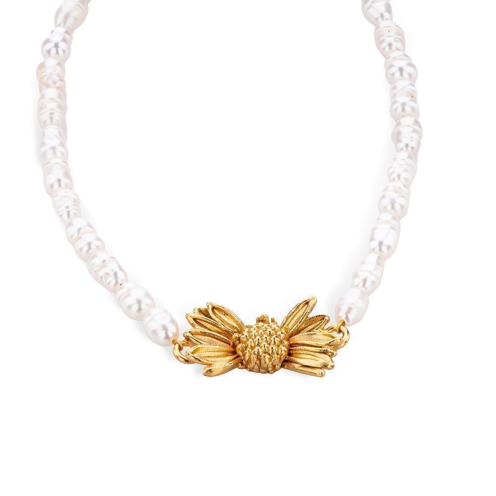 Aelia Daisy Bracelet   24K Gold vermeil on sterling silver  