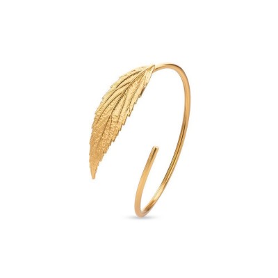 Simplicity Bracelet geometric, statement, with flexible wire, 24K Gold vermeil on sterling silver  
