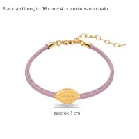 Eva Rose Bracelet mini leather, 24K Gold vermeil on sterling silver  