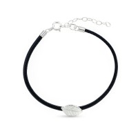 Eva Rose Bracelet mini leather, Sterling silver  