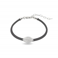 Eva Rose Bracelet mini leather, Sterling silver  