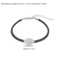 Eva Rose Bracelet mini leather, Sterling silver  
