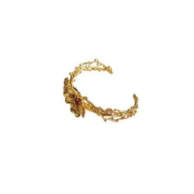 Anassa Rose Bracelet statement, cuff, 24K Gold vermeil on sterling silver  