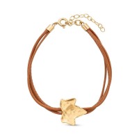 Ivy Case Ivy Bracelet  leather, 24K Gold vermeil on sterling silver  