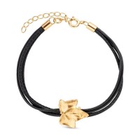 Ivy Case Ivy Bracelet  leather, 24K Gold vermeil on sterling silver  