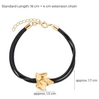 Ivy Case Ivy Bracelet  leather, 24K Gold vermeil on sterling silver  