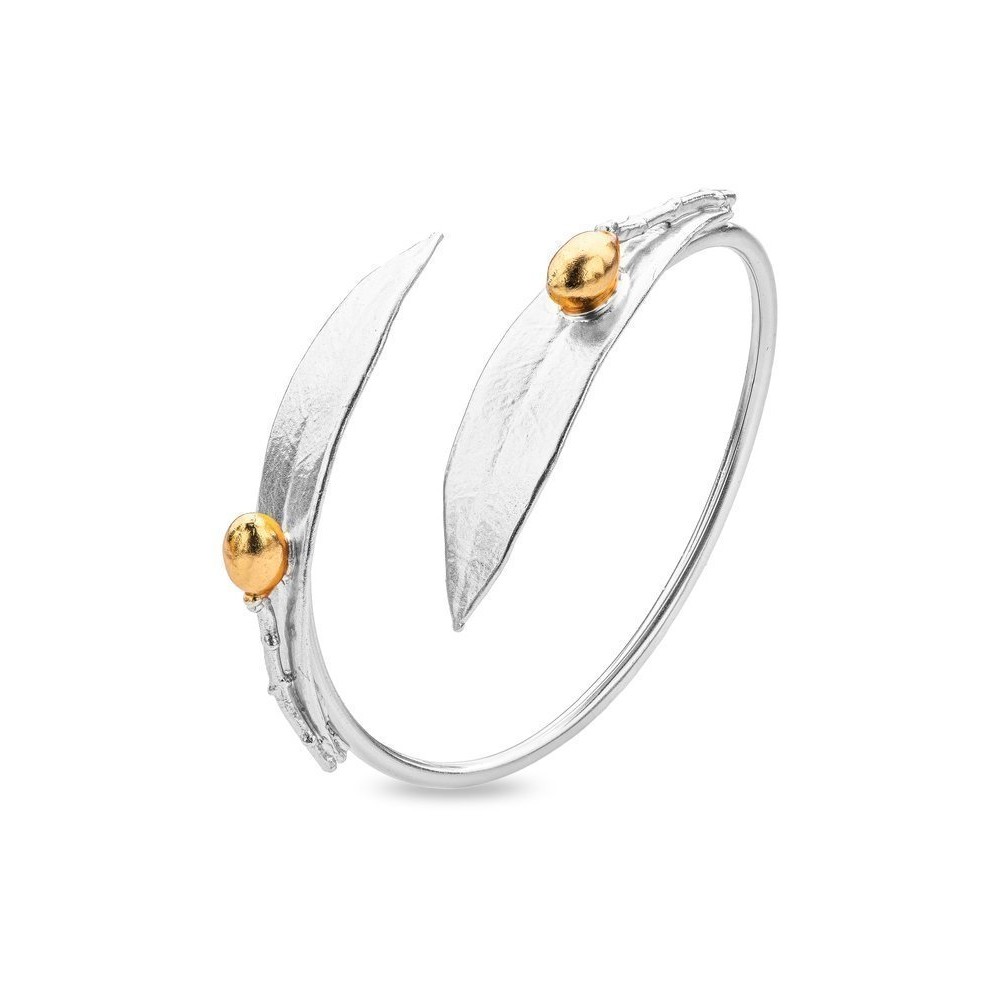 Olive Bracelet   24K Gold and sterling silver  