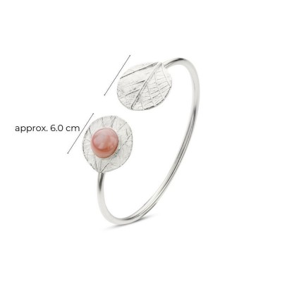 Echo Bracelet geometric, with flexible wire, Sterling silver  