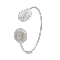 Echo Bracelet geometric, with flexible wire, Sterling silver  