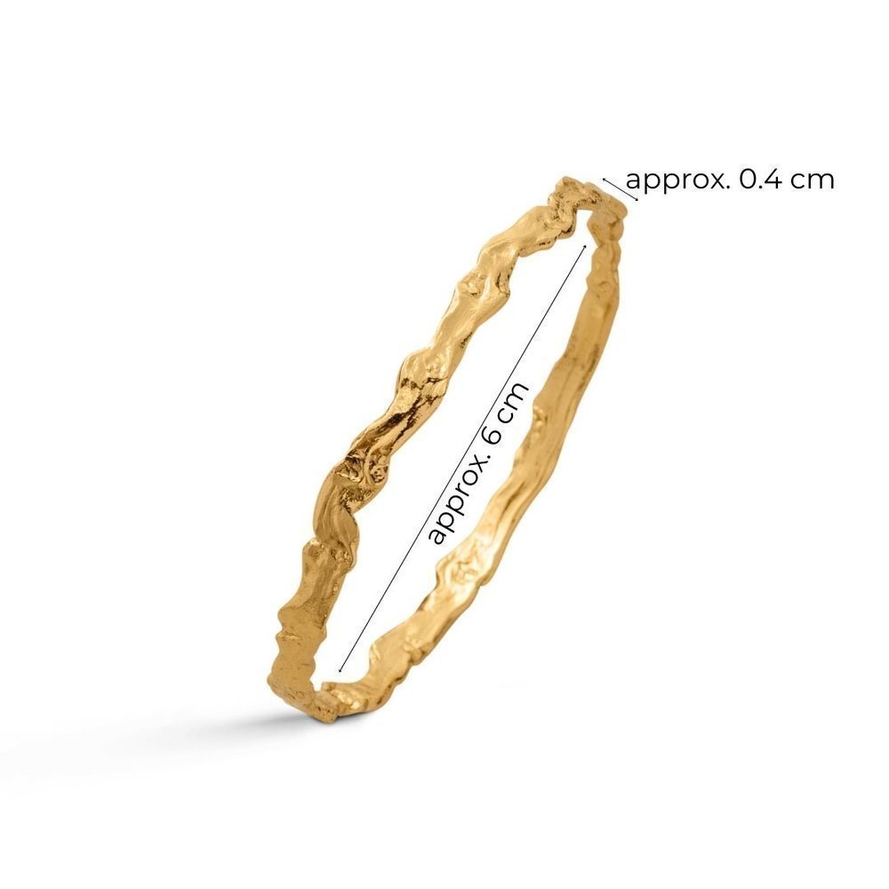 Erato Bracelet geometric, flat, bangle, 24K Gold vermeil on sterling silver  