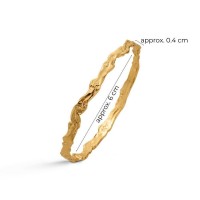 Erato Bracelet geometric, flat, bangle, 24K Gold vermeil on sterling silver  