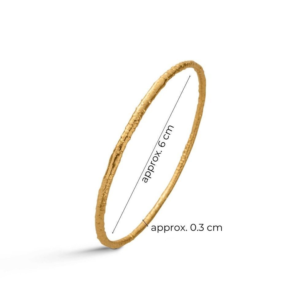 Erato Pine Bracelet geometric, bangle, 24K Gold vermeil on sterling silver  