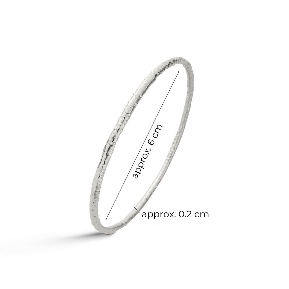 Erato Pine Bracelet geometric, bangle, Sterling silver  