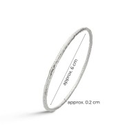 Erato Pine Bracelet geometric, bangle, Sterling silver  