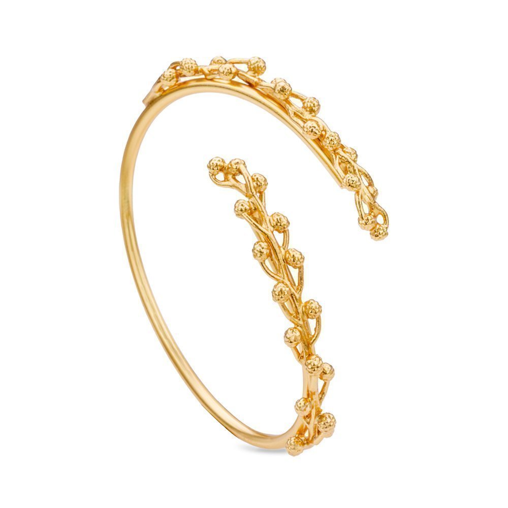 Mimosa Bracelet statement, with flexible wire, 24K Gold vermeil on sterling silver  