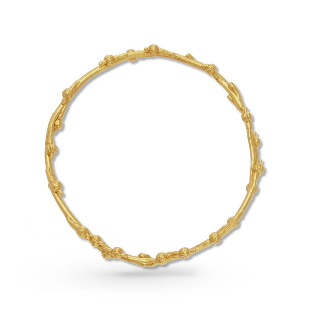 Berenice Bracelet geometric, bangle, 24K Gold vermeil on sterling silver  