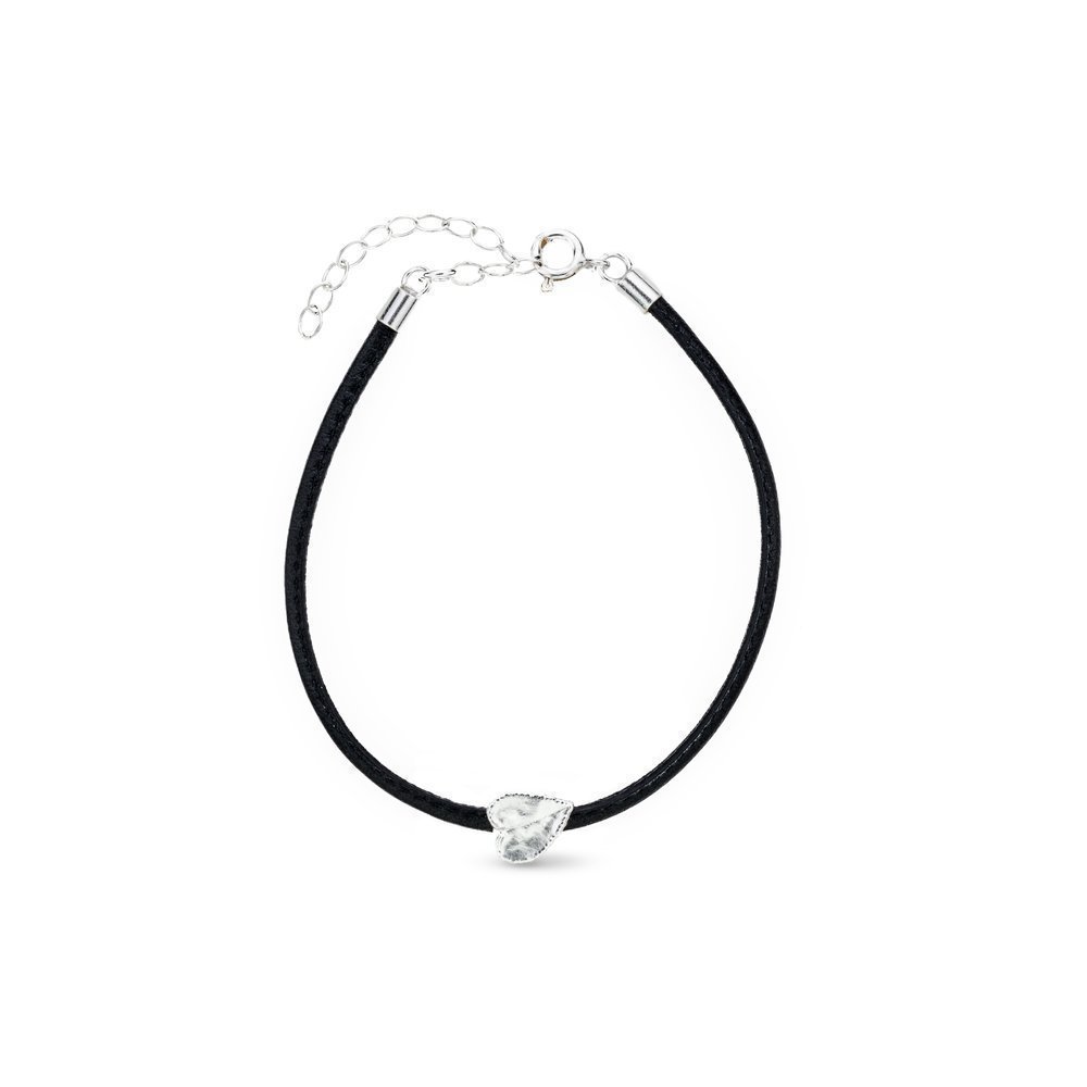 Eva Cyclamen Bracelet mini leather,  Sterling silver  