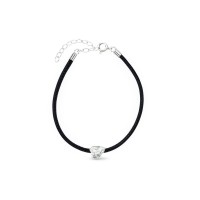 Eva Cyclamen Bracelet mini leather,  Sterling silver  