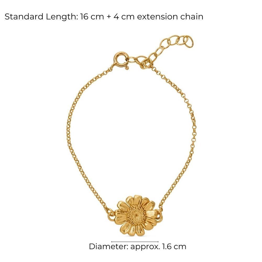 Ismini Daisy Bracelet   24K Gold vermeil on sterling silver  