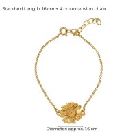 Ismini Daisy Bracelet   24K Gold vermeil on sterling silver  