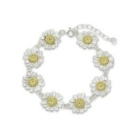 Ismini Daisy Bracelet statement,  24K Gold and sterling silver  