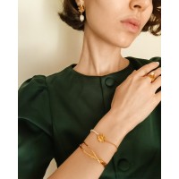 Polytimo Daisy Bracelet   24K Gold vermeil on sterling silver  