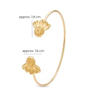 Kissing daisies Daisy Bracelet  with flexible wire, 24K Gold vermeil on sterling silver  