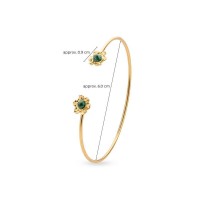 Bracelet  with flexible wire, 24K Gold vermeil on sterling silver  