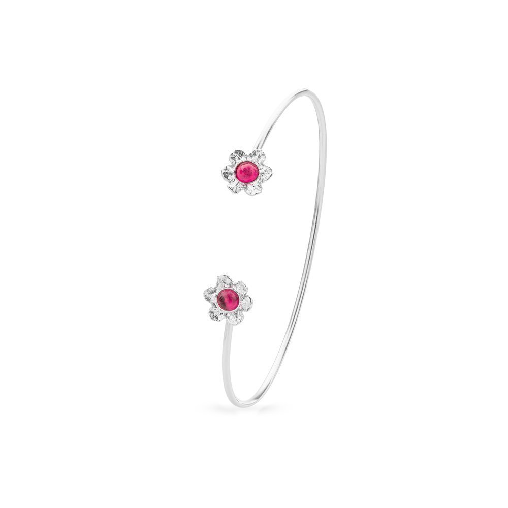 Nefeli Bracelet  with flexible wire, Sterling silver  