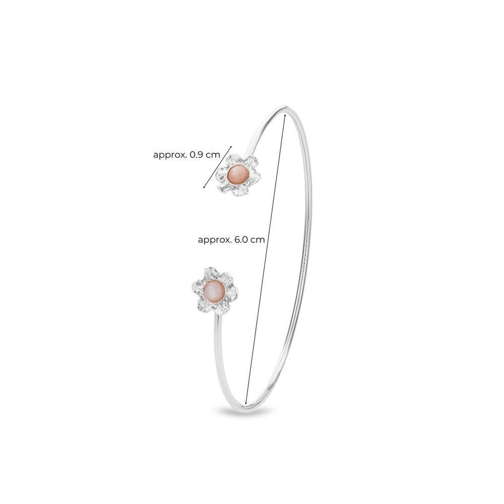 Nefeli Bracelet  with flexible wire, Sterling silver  