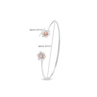 Nefeli Bracelet  with flexible wire, Sterling silver  