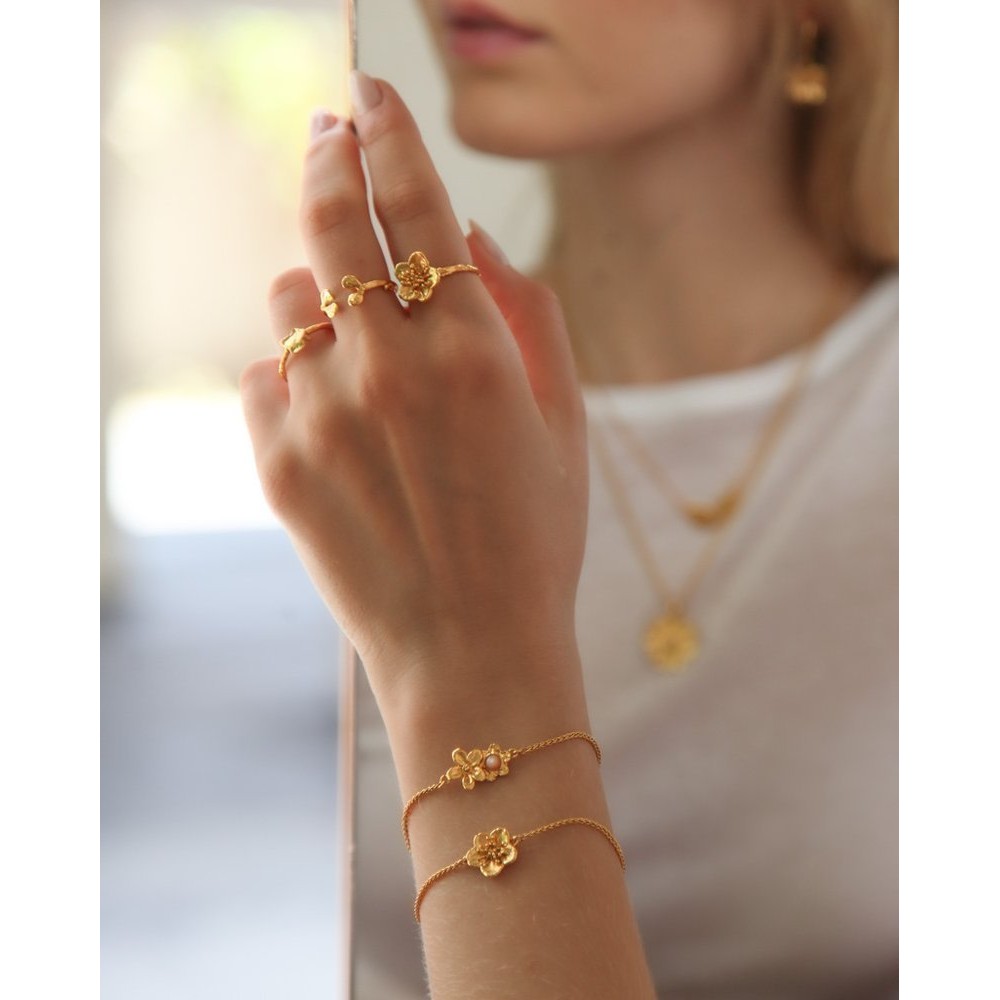 Nefeli Bracelet mini  24K Gold vermeil on sterling silver Mop 