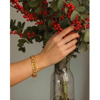 Persephone Bracelet statement,  24K Gold vermeil on sterling silver  