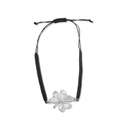 Agathe Trefoil Bracelet  fabric,  Sterling silver  