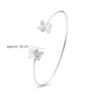 Pnoe Trefoil Bracelet mini with flexible wire, Sterling silver  
