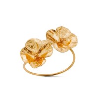 Euphoria Poppy Bracelet statement, with flexible wire, 24K Gold vermeil on sterling silver  