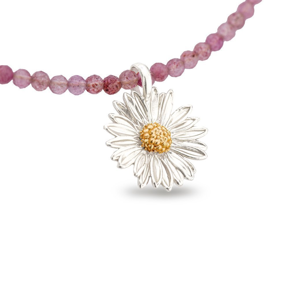Daisy Field Daisy Pendant  layer, 24K Gold and sterling silver  