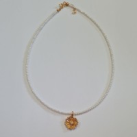 Daisy Field Daisy Pendant  layer, with detachable motif, 24K Gold vermeil on sterling silver  
