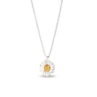 Ismini Daisy Pendant  with detachable motif, 24K Gold and sterling silver  