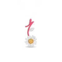 Margia Daisy Pendant   24K Gold and sterling silver  