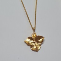 Petals Hydrangea Pendant  layer, with detachable motif, 24K Gold vermeil on sterling silver  