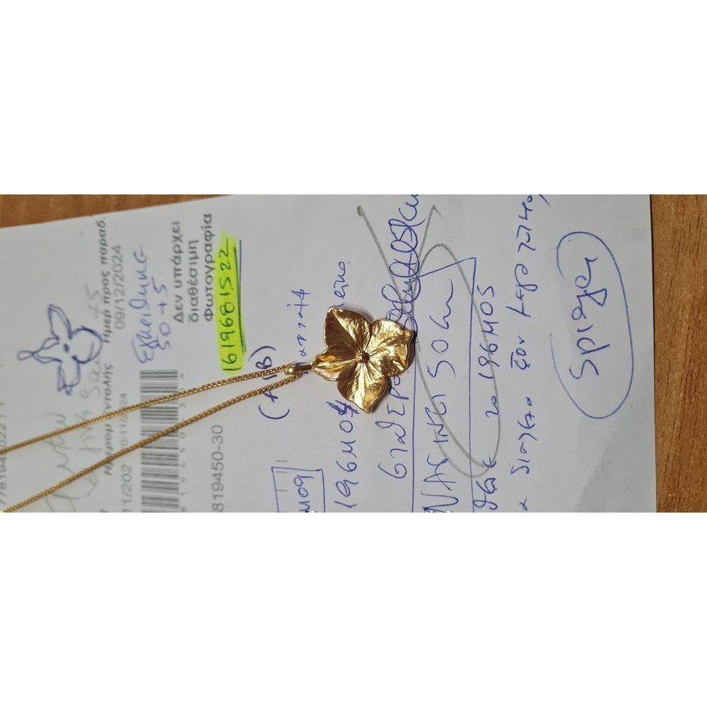 Petals Hydrangea Pendant  layer, with detachable motif, 24K Gold vermeil on sterling silver  