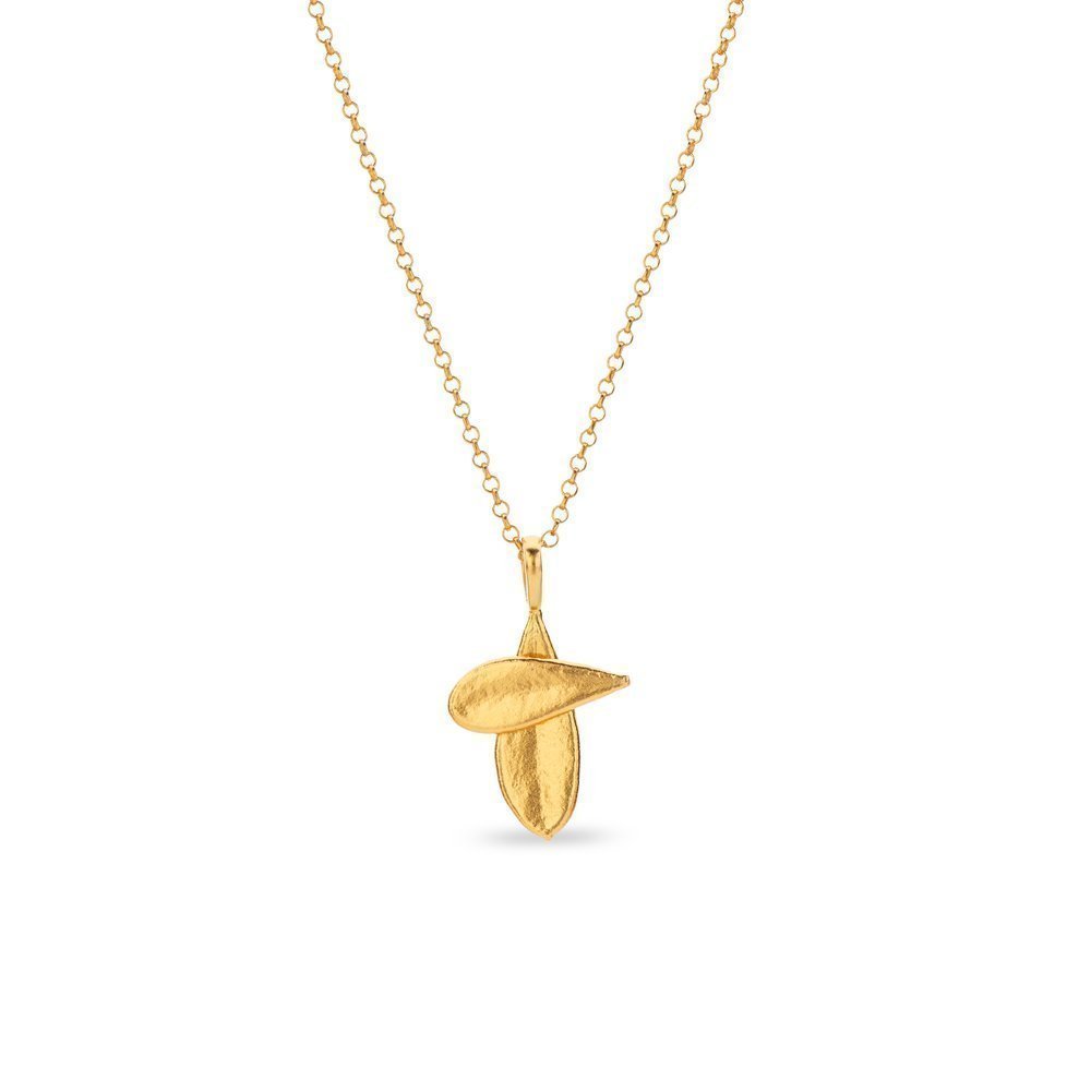 Cross & Crosslets Olive Pendant  layer, 24K Gold vermeil on sterling silver  