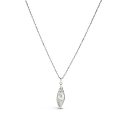 Athena Olive Pendant  leaf and fruit, layer, Sterling silver  