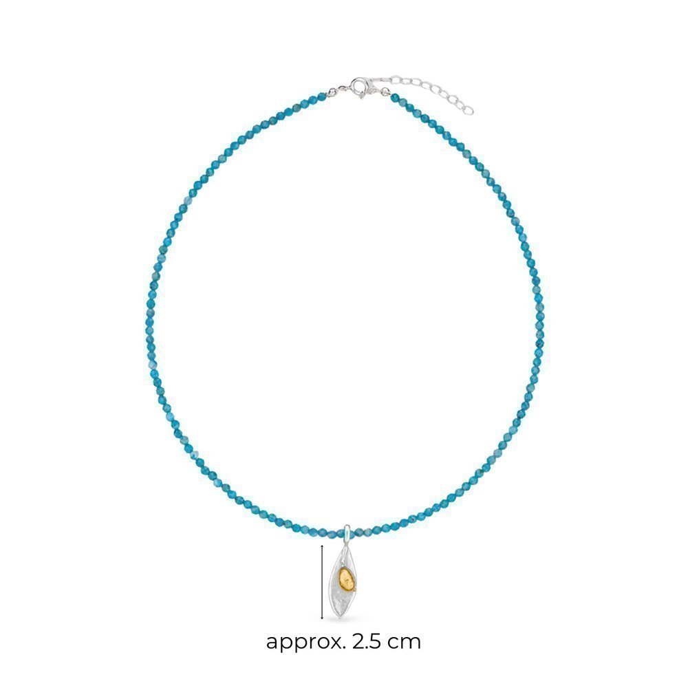 Athena Olive Pendant   24K Gold and sterling silver  