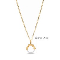 Helios Pendant mini layer, with detachable motif, 24K Gold vermeil on sterling silver White Coral 