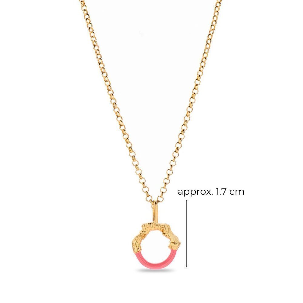 Helios Pendant mini layer, with detachable motif, 24K Gold vermeil on sterling silver White Coral 
