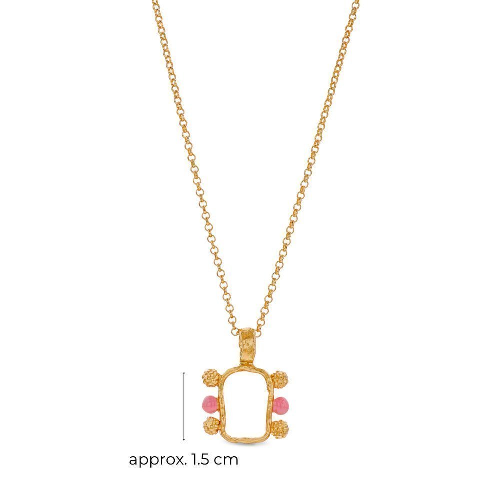 Nausica Pendant geometric, layer, with detachable motif, 24K Gold vermeil on sterling silver  