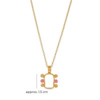 Nausica Pendant geometric, layer, with detachable motif, 24K Gold vermeil on sterling silver  
